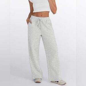 Womens Wide Leg Sweatpants Grey